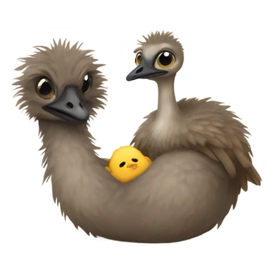 Emu in kangaroo pouch sticker