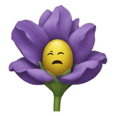 Une Fleur sur une peinture sticker