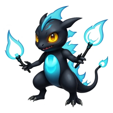 Elemental Dark-type-Electric-type natural Pokémon-Fakémon-creature sticker