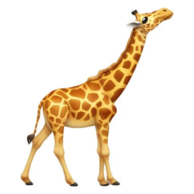 Giraffe eating pizza sticker