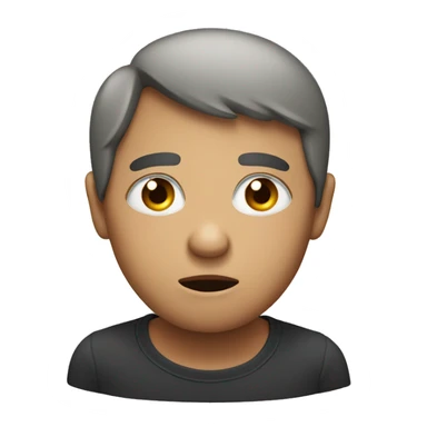 Straight face shrugging  sticker