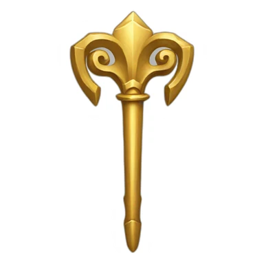 a sceptre with two points sticker