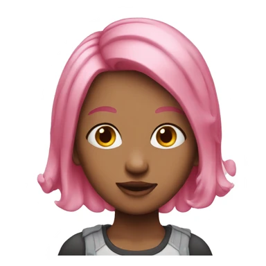 Gum girl pink hair  sticker