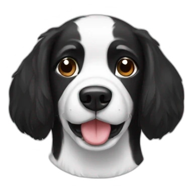 Black and white dogs sticker