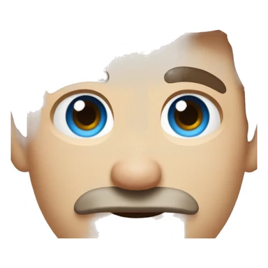 aussie bloke with mustache brown hair and blue eyes sticker