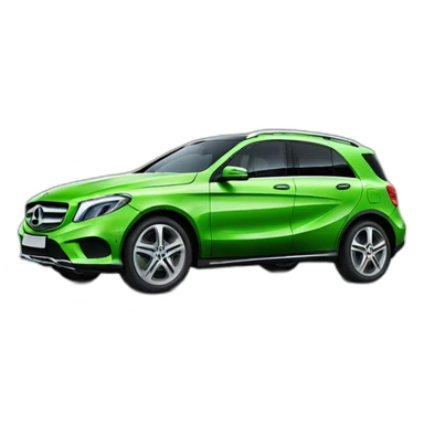 voiture electrique mercedes  verte sticker