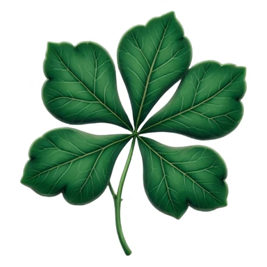 five-leaf black clover sticker