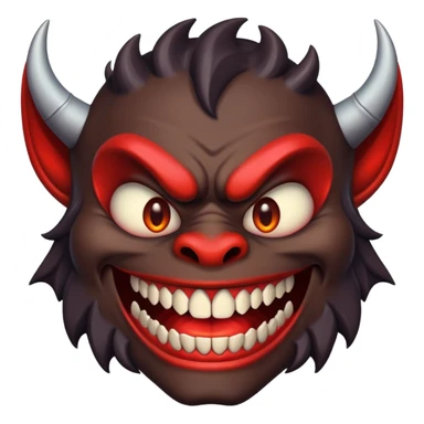 Demon with a smile  sticker