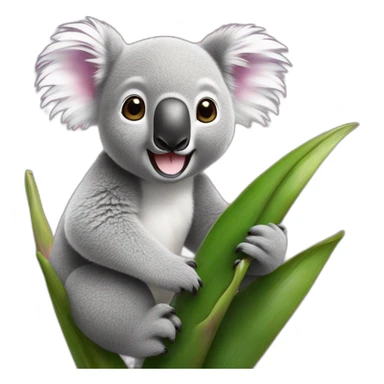 Koala sur une orchidée sticker
