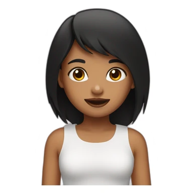 Girl with black hai sticker