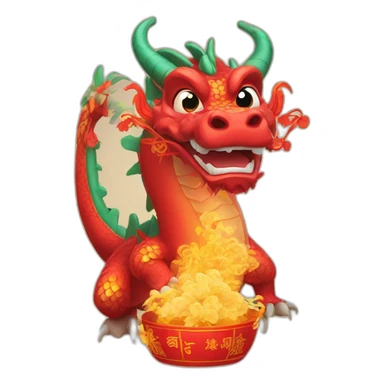 dragon chinese new year sticker