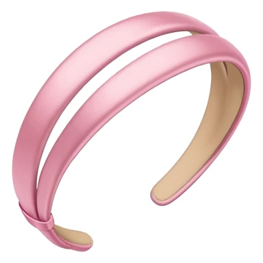 pastel pink satin hair band shiny texture sticker