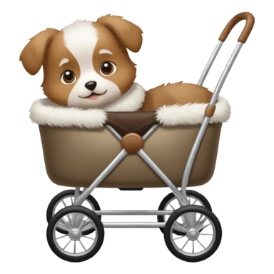 Stroller in puppy sticker