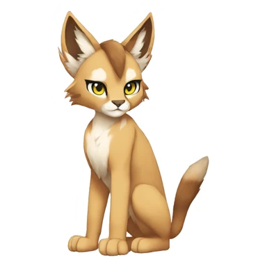 Anthro Sona-Fakemon Lynx-Caracal Full Body sticker