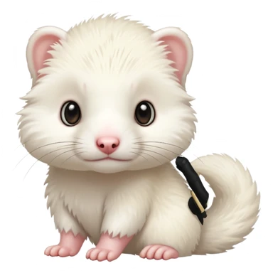 White ferret  sticker