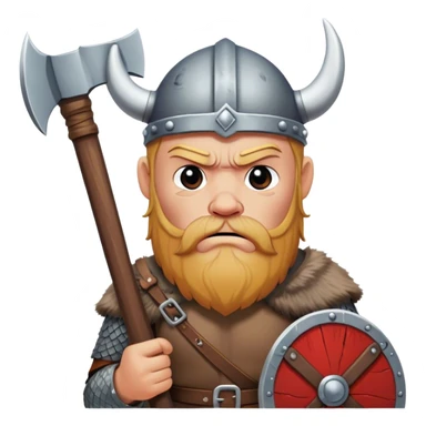 a very sad Danish Viking with an ax in his hands sits sad
realistic sticker