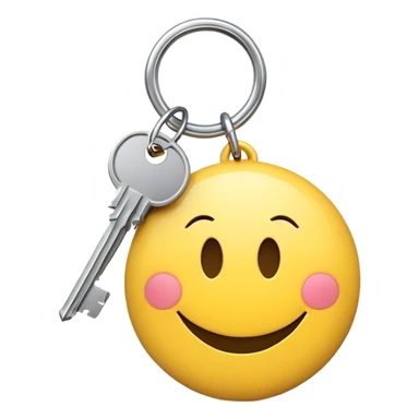 Happy smiley face with keys  sticker