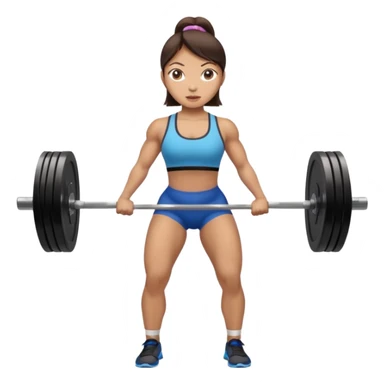 Pretty Filipina Lady Deadlifting sticker