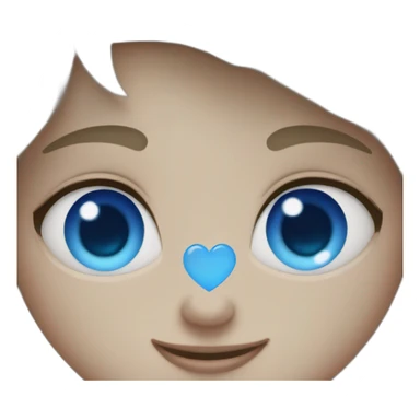 boy whit hearts blue in the eyes sticker