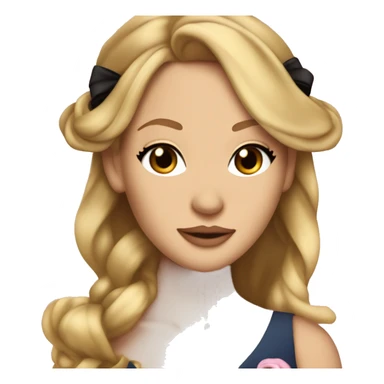 Coquette vibe serena van der woodsen with bow sticker