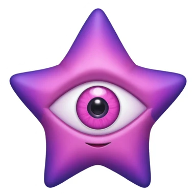 starro pink and purple with one eye sticker