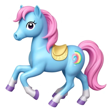  My Little Pony style vinyl running horse toy figure  sticker