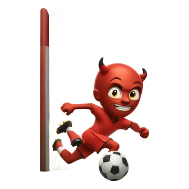Red Devil scoring a goal sticker