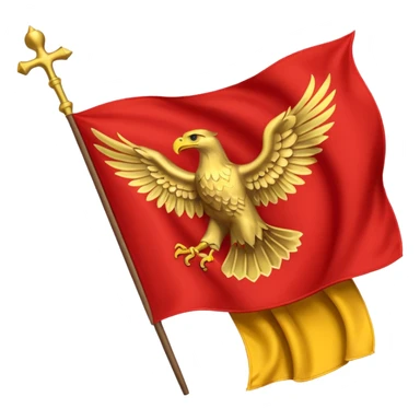 peux tu me générer le drapeau de l'empire romain en mode emoji drapeau basique sticker