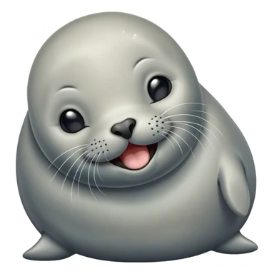 Cinematic Cute Yawning Seal Portrait Emoji, Head tilted slightly with a dramatic, wide-open yawn, showcasing a lustrous, sleek body and half-closed, drowsy eyes exuding cozy contentment, Simplified yet irresistibly adorable features, highly detailed, glowing with a soft, cozy oceanic glow, high shine, relaxed yet expressive, stylized with a dash of whimsical marine charm, soft glowing outline, capturing the essence of a drowsy yet affectionate seal that seems ready to drift out of the screen for a nap! sticker