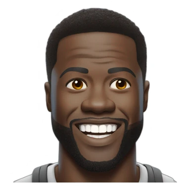 actor kevin hart smiling cartoon wearing tee sticker