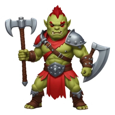 Orc guerrier rouge sticker