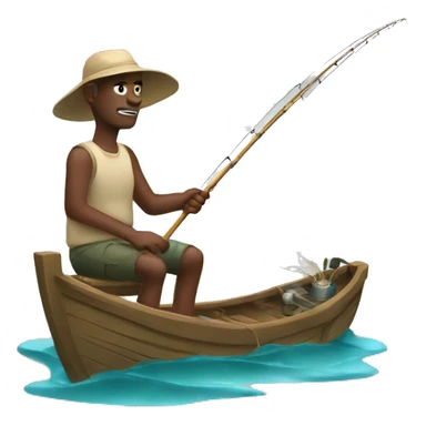 guy fishing with a mythical rod sticker