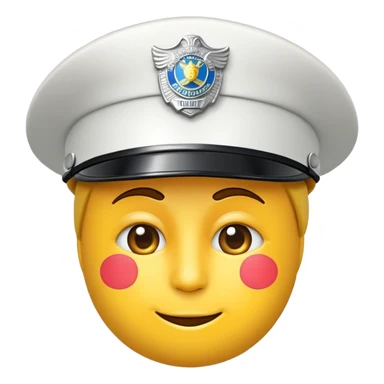Emoji mit Händen nach oben, als würde er sich vor der Polizei ergeben  sticker