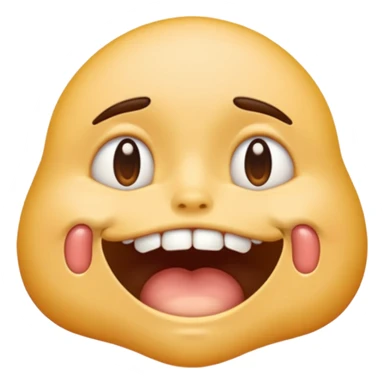 Normal emoji face but he is braindead. eyelids drooping, jaw hanging slightly open and drooling sticker