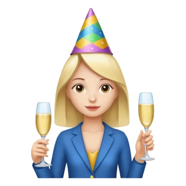 girl with Champagne bottle sticker