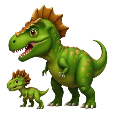 Ein trex  verliebt in einen triceratops  sticker