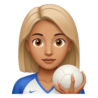 female sport coach holding ball sticker