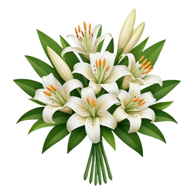Big white bouquet of Lillie’s  sticker