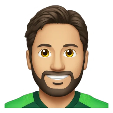 Shahid afridi as a footballer sticker