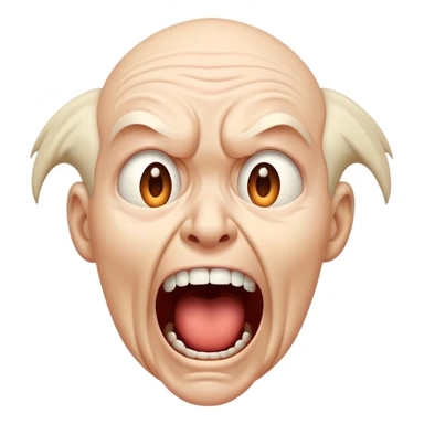 face screaming in fear sticker