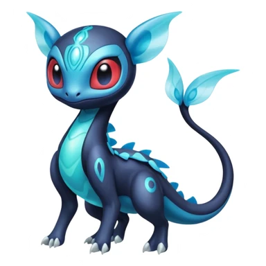 Iridescent Translucent Bioluminescent Diaphanous Meloetta-Salamence-Stitch-Toothless-Fakémon-creature-hybrid sticker