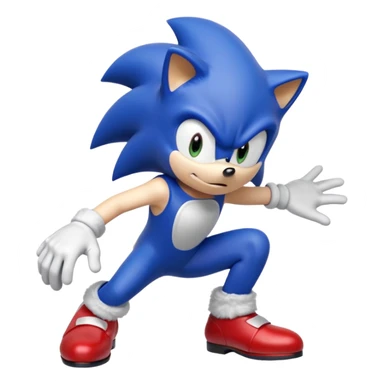 Sonic the Hedgehog crouched and ready to dash sticker