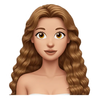 smiling girl with brown hair sticker