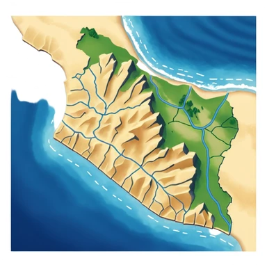 Generate a correctly Lima Peru map sticker