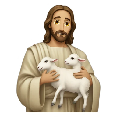 Jesus-Christ et mouton sticker