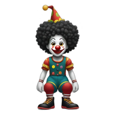 Clown in black nike sticker