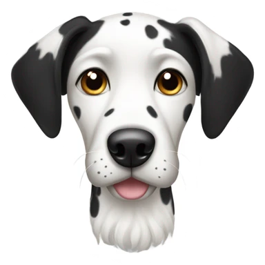 Black and white spotted dog with long ears sticker