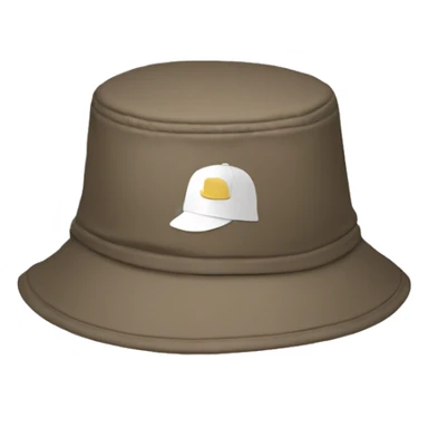 Bucket hat with a cap on it  sticker