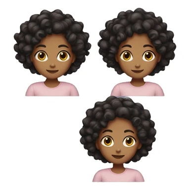 Brown girl with curly black hair sticker