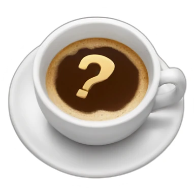 A QUESTION MARK DRINKING COFFEE sticker